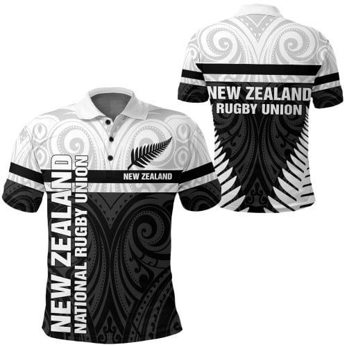 Love New Zealand Polo Shirts - New Zealand Rugby Maori Horizontal Style A35
