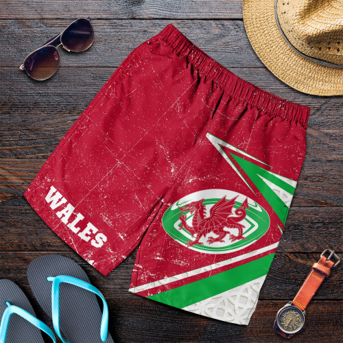 Wales Rugby Men's Shorts - Celtic Welsh Rugby Ball - BN22