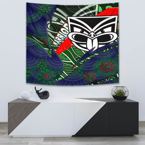 Love New Zealand Tapestry - New Zealand Warriors Aboriginal Tapestry A35