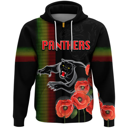 Love New Zealand Zip Hoodie - Penrith Panther Anzac Day A35