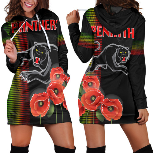 Love New Zealand Hoodie Dress - Penrith Panther Anzac Day A35