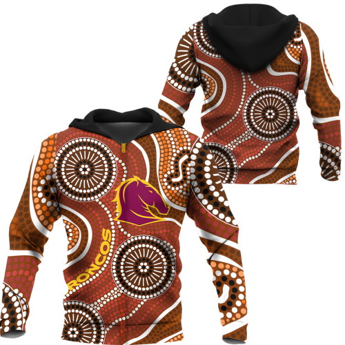 Love New Zealand Zip Hoodie - Brisbane Broncos Aboriginal T5