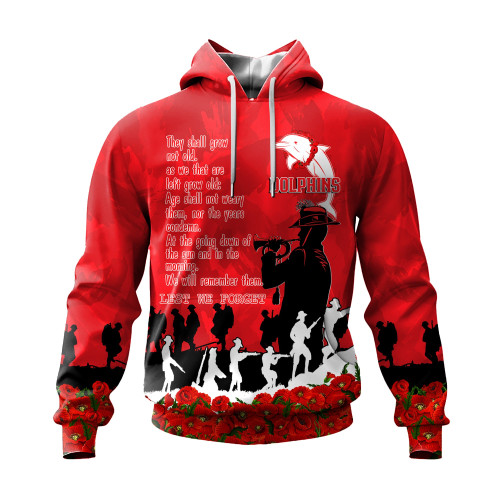 Redcliffe Dolphins Hoodie, Anzac Day For the Fallen A31B