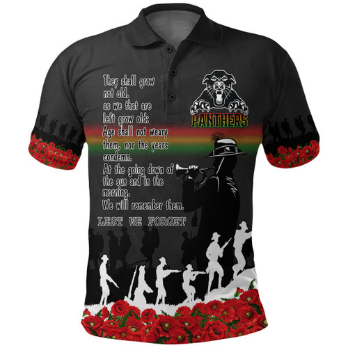 Penrith Panthers Polo Shirt, Anzac Day For the Fallen A31B