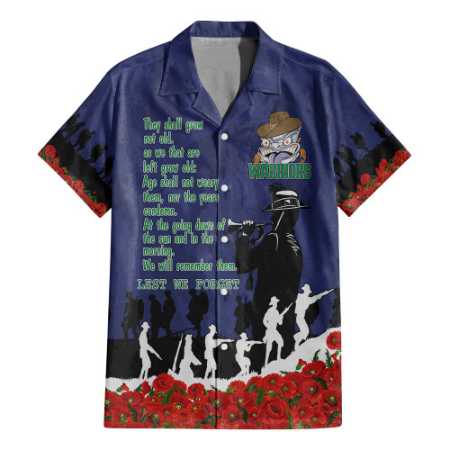 New Zealand Warriors Hawaiian Shirt, Anzac Day For the Fallen A31B
