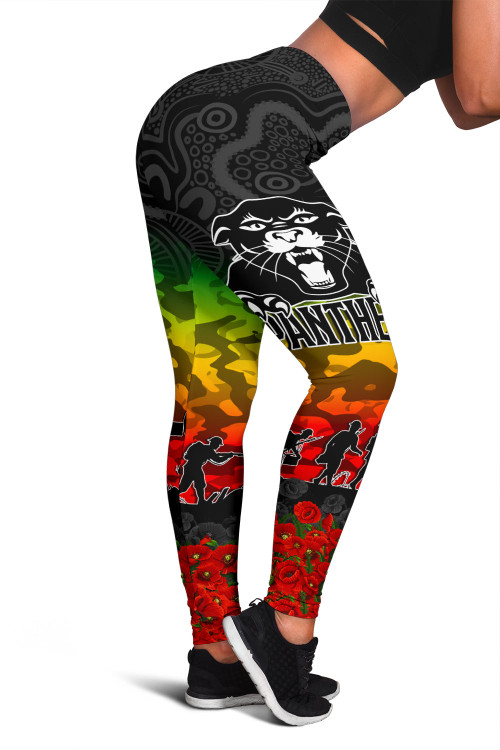 Penrith Panthers Leggings, Anzac Day Lest We Forget A31B