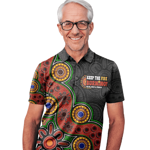 Australia Naidoc 2024 Aboriginal Polo Shirts A31
