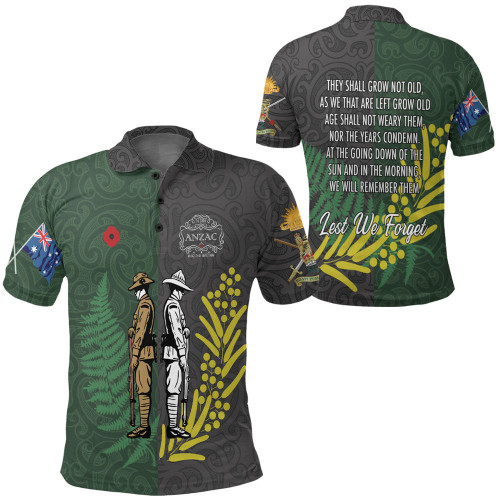 Thelast3seconds Clothing - Anzac Spirit Lest We Forget Polo Shirt