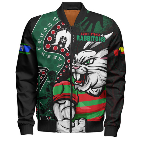 South Sydney Rabbitohs NRL Bomber Jacket NAIDOC Indigenous Warrior Spirit 2025 NH24