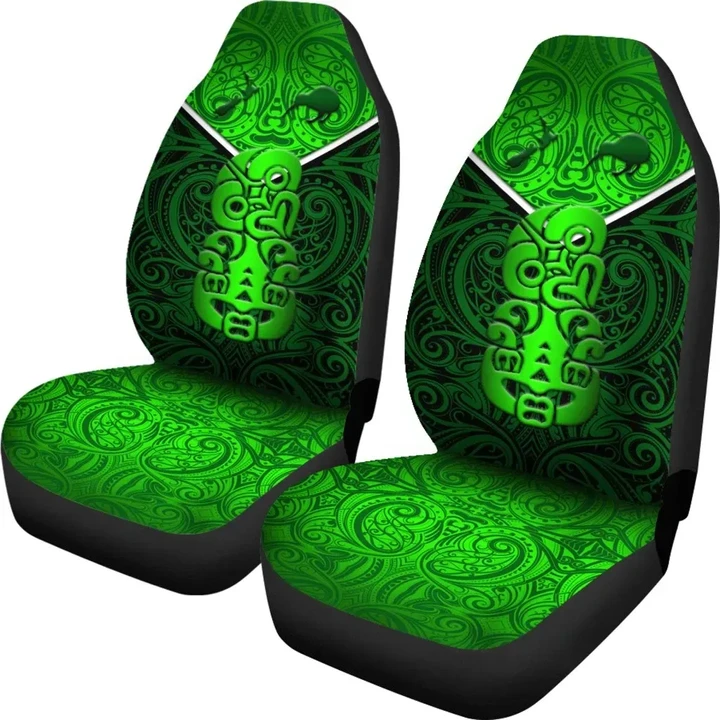 New Zealand Maori Rugby Car Seat Covers Pride Version - Green K8 | Lovenewzealand.co