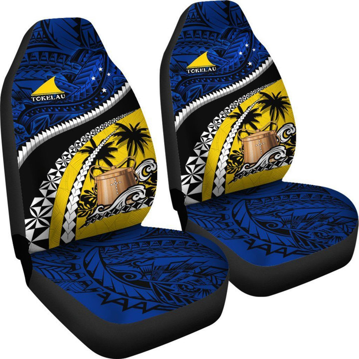 Tokelau Car Seat Covers Polynesian Shark Tattoo K4 | Lovenewzealand.co