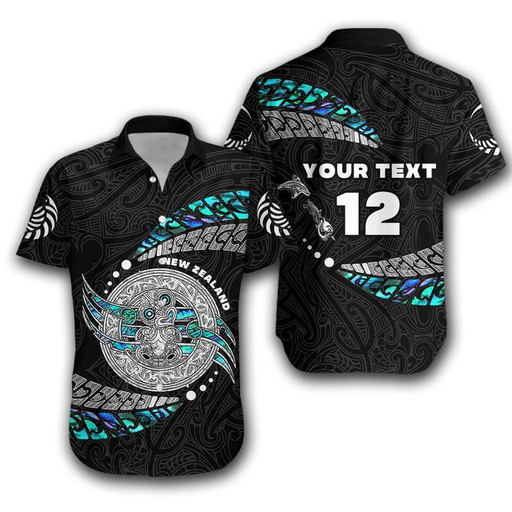(Custom Personalised) Maori Hawaiian Shirt Hei Tiki Sport Style - Custom Text and Number TH12 | Lovenewzealand.co