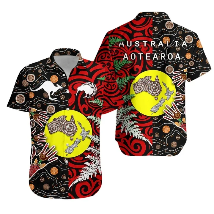 New Zealand Australia Hawaiian Shirt - Maori Aboriginal K4 | Lovenewzealand.co