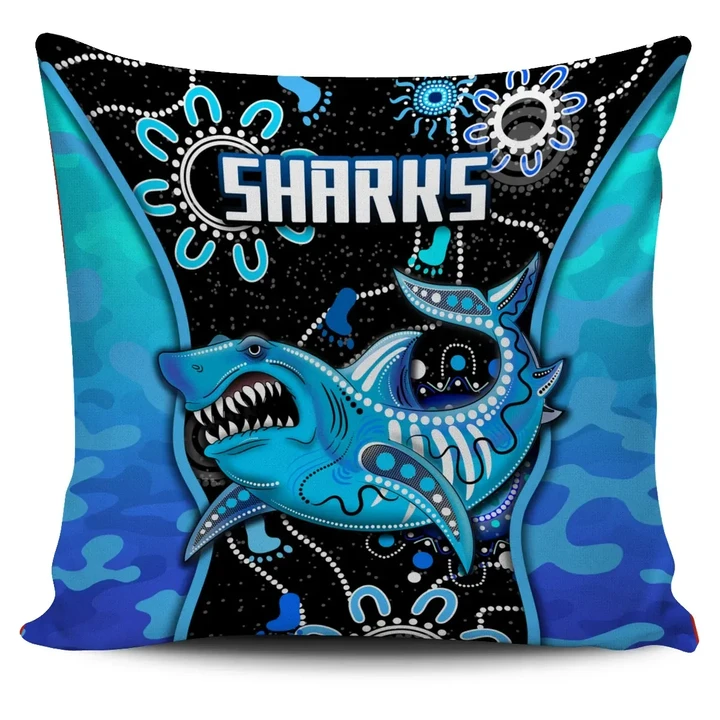 Cronulla-Sutherland Pillow Cover Sharks Anzac Day Unique Indigenous K8 | Lovenewzealand.co
