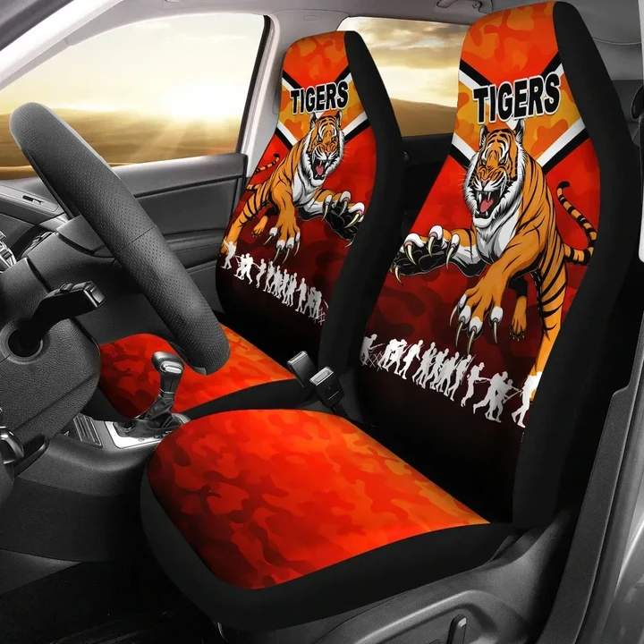 Wests Car Seat Covers Tigers Anzac Vibes K8 | Lovenewzealand.co