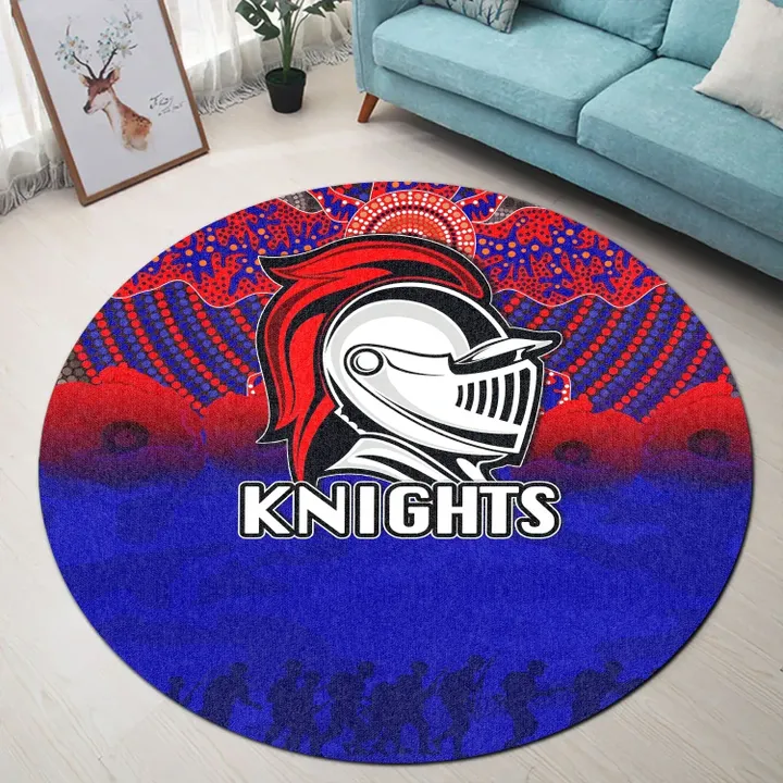Knights Round Carpet Aboriginal Anzac Day TH4 | Lovenewzealand.co