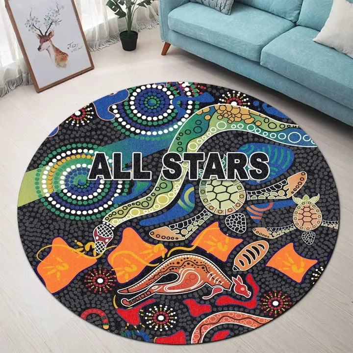 Indigenous Round Carpet All Stars Pride Version K8 | Lovenewzealand.co
