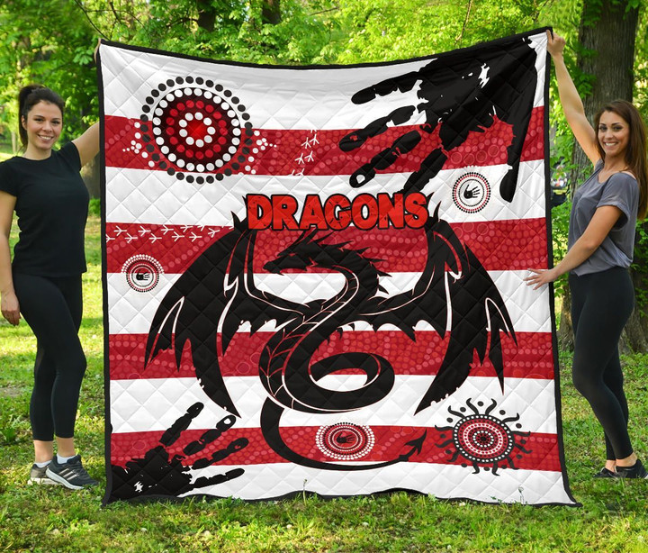 St. George Dragons Premium Quilt Indigenous Country Style K36 | Lovenewzealand.co