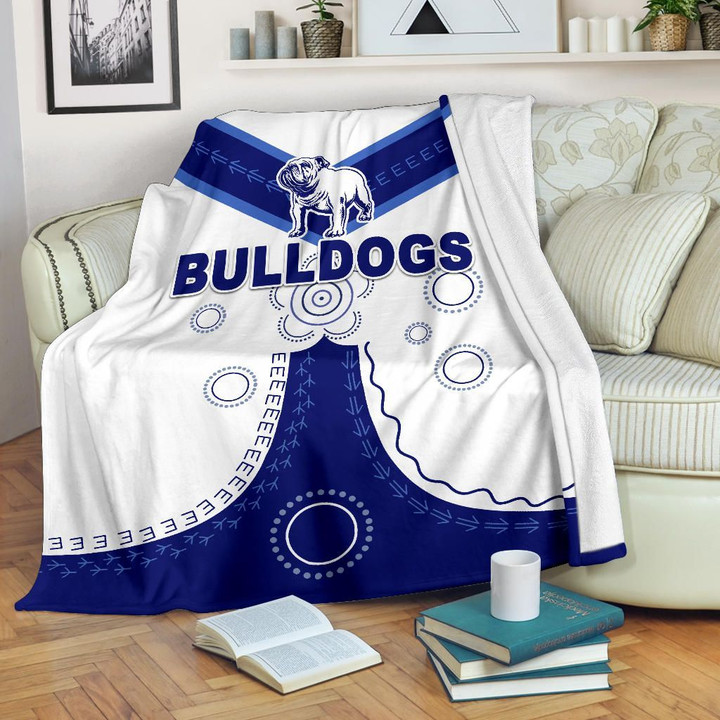 Canterbury-Bankstown Bulldogs Premium Blanket Simple Indigenous K8 | Lovenewzealand.co