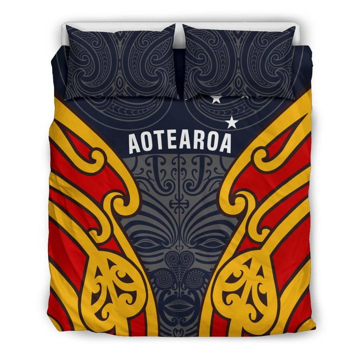 Aotearoa Bedding Set Maori Moko Th5 | Lovenewzealand.co