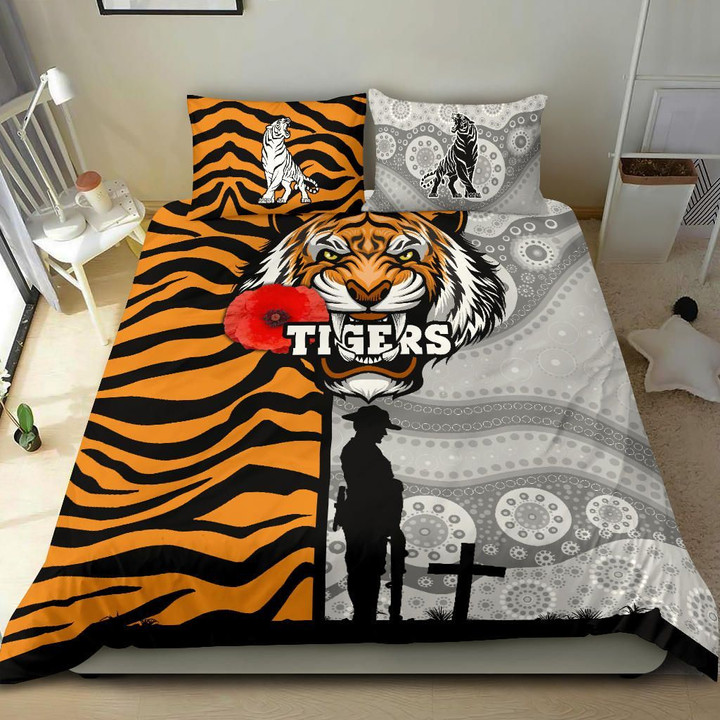 Tigers Bedding Set Wests Anzac Day Tiger Skin Style TH12 | Lovenewzealand.co