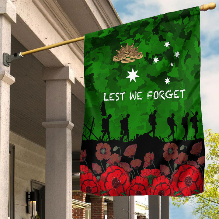 Australia Anzac Day Camouflage & Poppy Flag | Lovenewzealand.co
