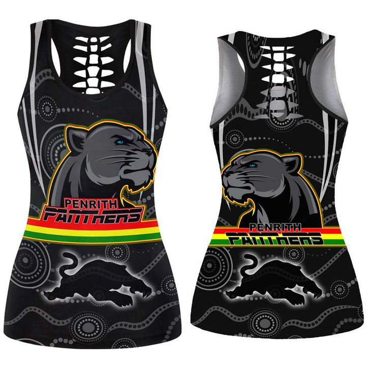 Love New Zealand Clothing - Penrith Panthers Head Panthers Hollow Tank Top A35 | Love New Zealand