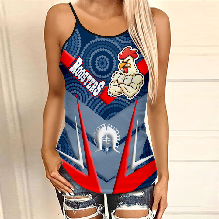 Love New Zealand Clothing - Sydney Roosters Naidoc 2022 Sporty Style Criss Cross Tanktop A35 | Love New Zealand