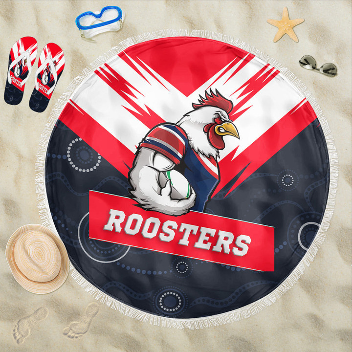 Love New Zealand Beach Blanket - Sydney Roosters Mascot Beach Blanket A35