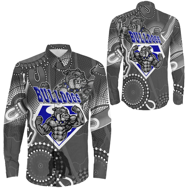 Love New Zealand Clothing - Canterbury-Bankstown Bulldogs Superman Rugby Long Sleeve Button Shirt A35 | Love New Zealand
