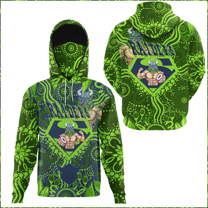 Love New Zealand Clothing - Canberra Raiders Superman Rugby Hoodie Gaiter A35 | Love New Zealand