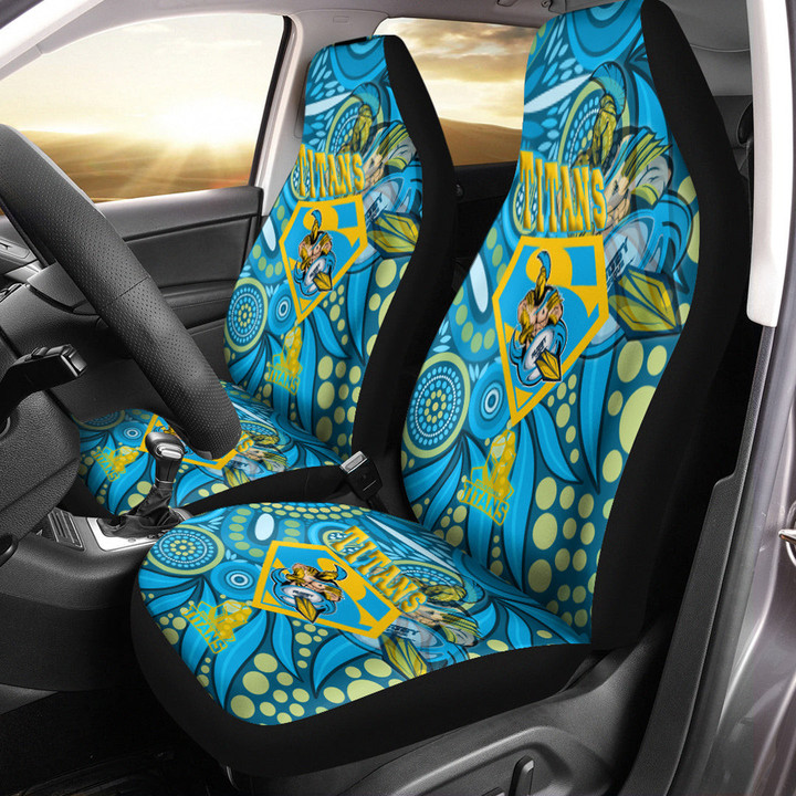 Love New Zealand Car Seat Covers - Gold Coats Titans Superman Car Seat Covers | africazone.store
