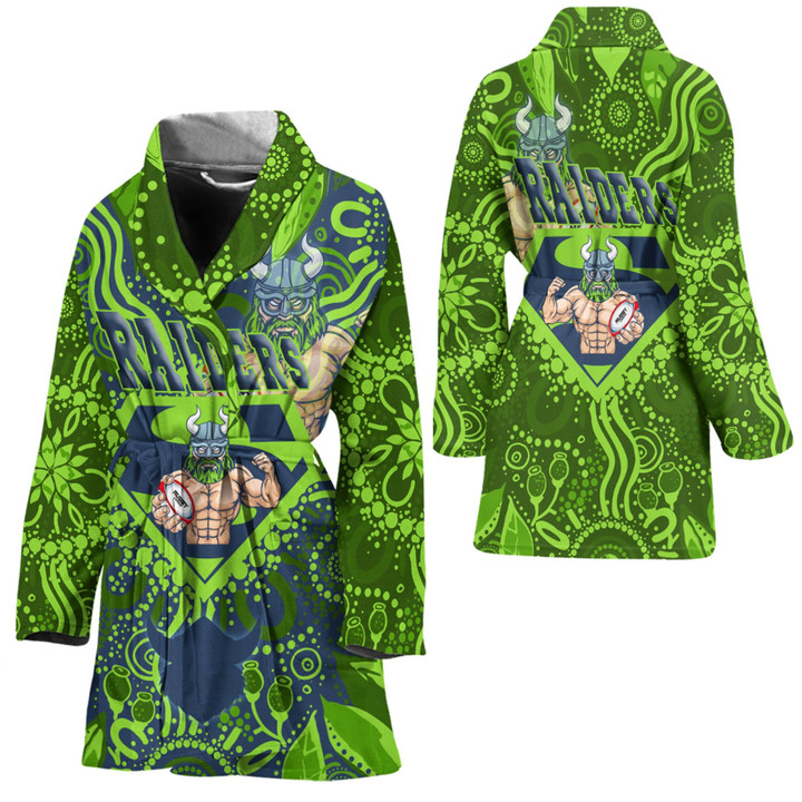 Love New Zealand Clothing - Canberra Raiders Superman Rugby Bath Robe A35 | Love New Zealand