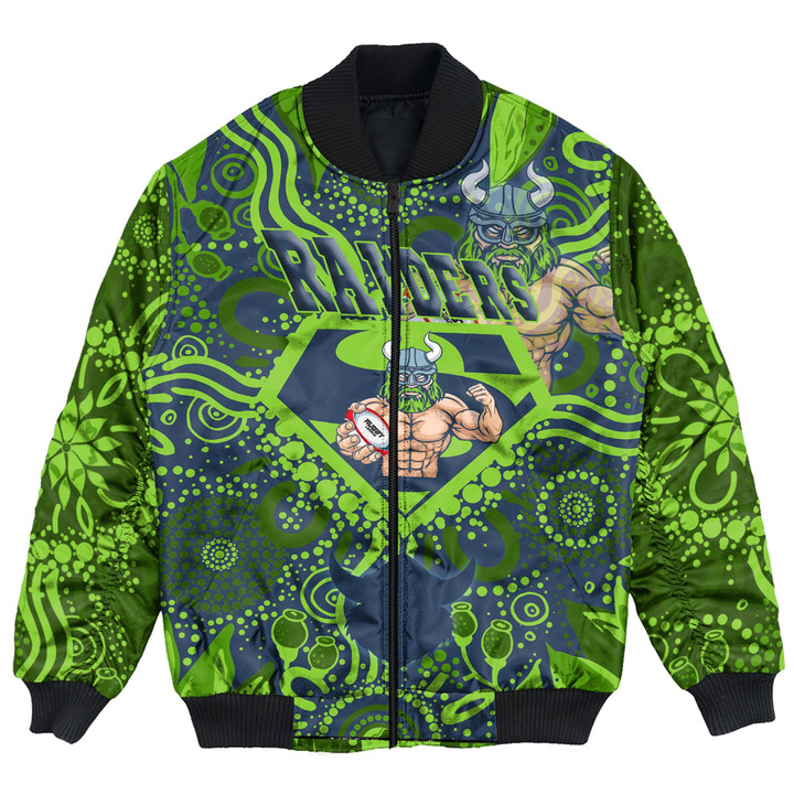 Love New Zealand Clothing - Canberra Raiders Superman Rugby Bomber Jackets A35 | Love New Zealand