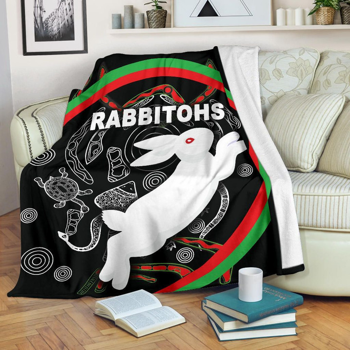 Rabbitohs Premium Blanket Indigenous Mystery Vibes K8 | Lovenewzealand.co