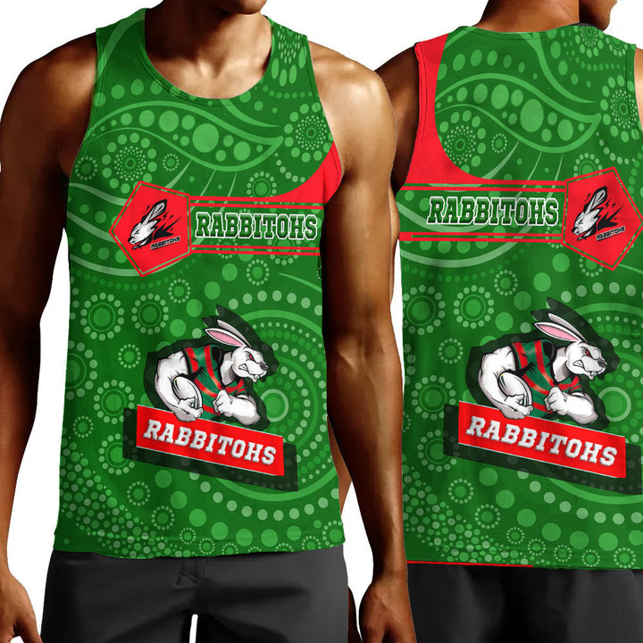 Love New Zealand Clothing - South Sydney Rabbitohs Simple Style Tank Top A35 | Love New Zealand