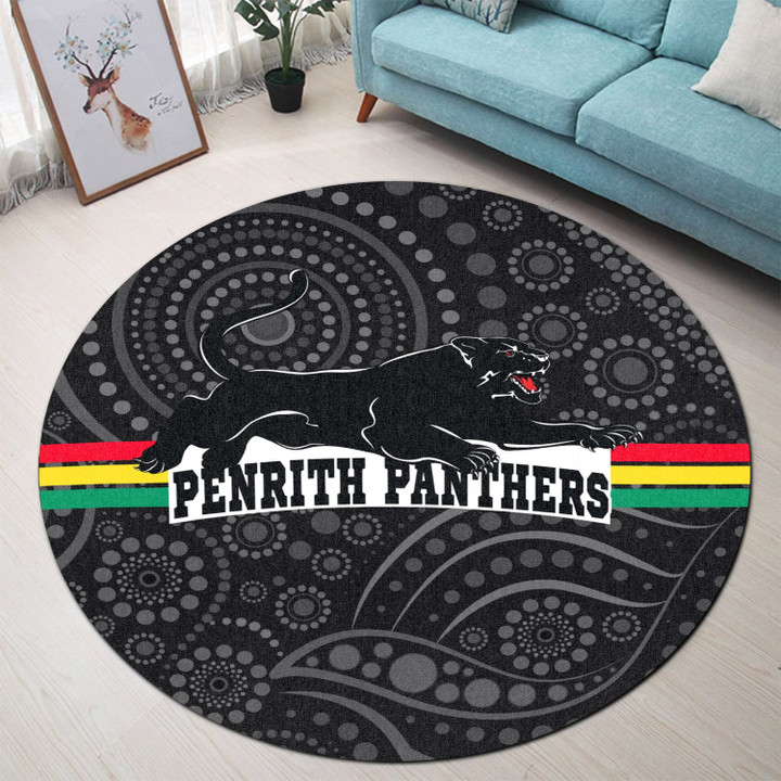 Love New Zealand Round Carpet - Penrith Panthers Logo Round Carpet A35