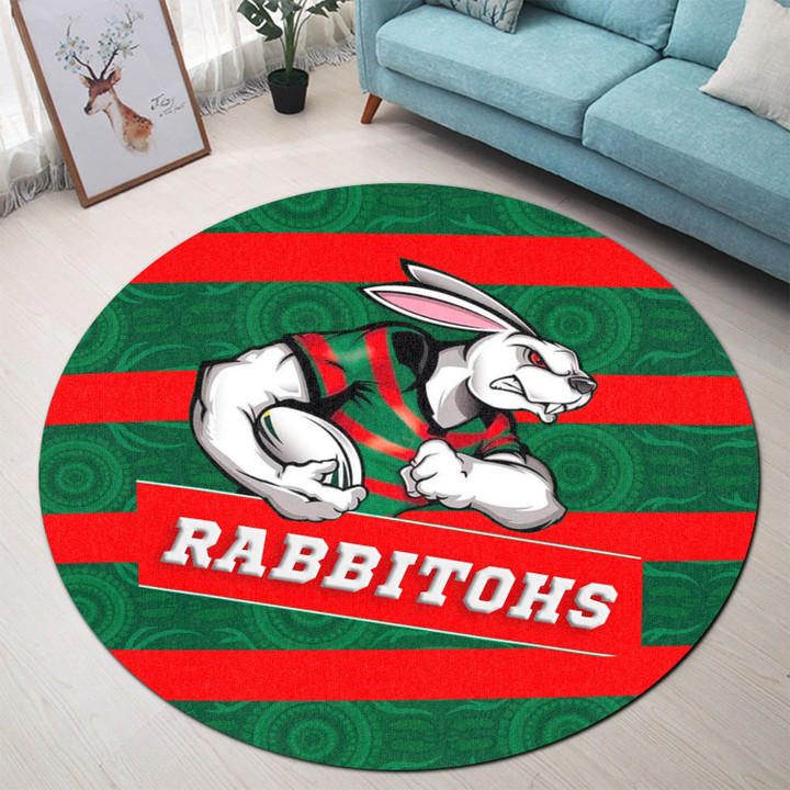 Love New Zealand Round Carpet - South Sydney Rabbitohs Mascot Round Carpet A35