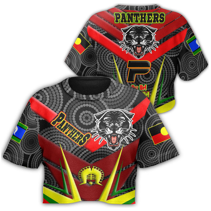 Love New Zealand Clothing - Penrith Panthers Naidoc 2022 Sporty Style Croptop T-shirt A35 | Love New Zealand