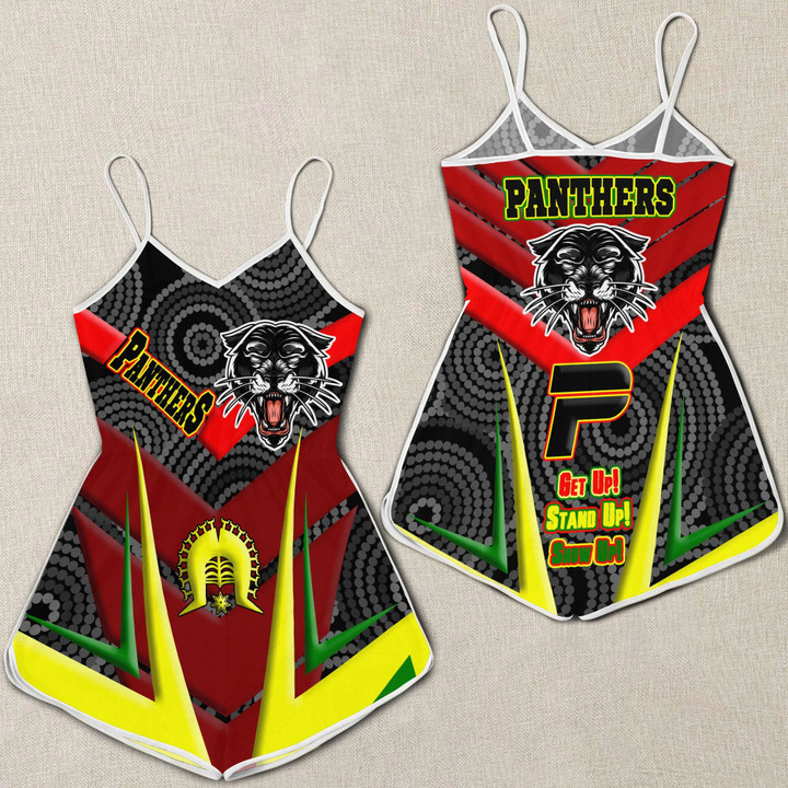 Love New Zealand Clothing - Penrith Panthers Naidoc 2022 Sporty Style Women Rompers A35