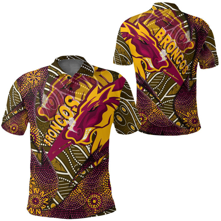Love New Zealand Clothing - Brisbane Broncos Aboriginal Polo Shirts A35 | Love New Zealand