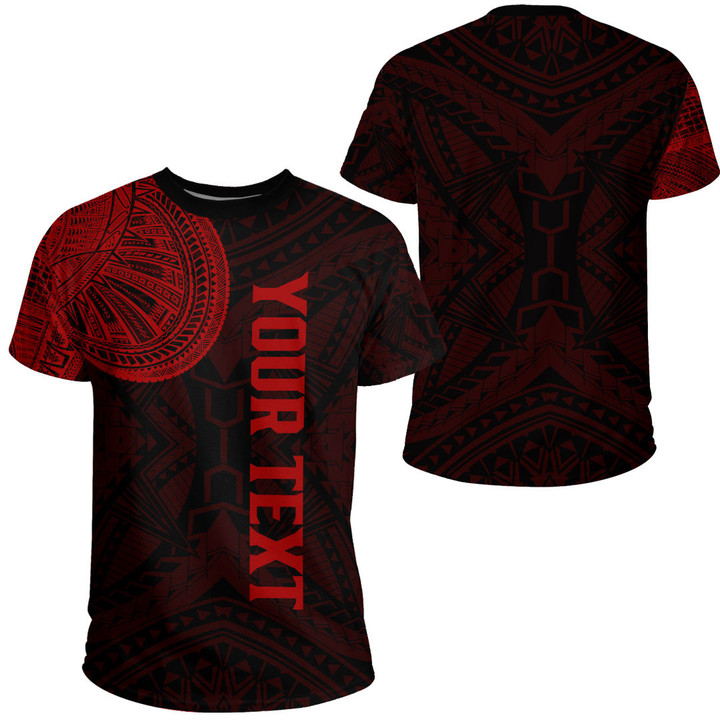LoveNewZealand Clothing - (Custom) Polynesian Tattoo Style - Red Version T-Shirt A7 | LoveNewZealand