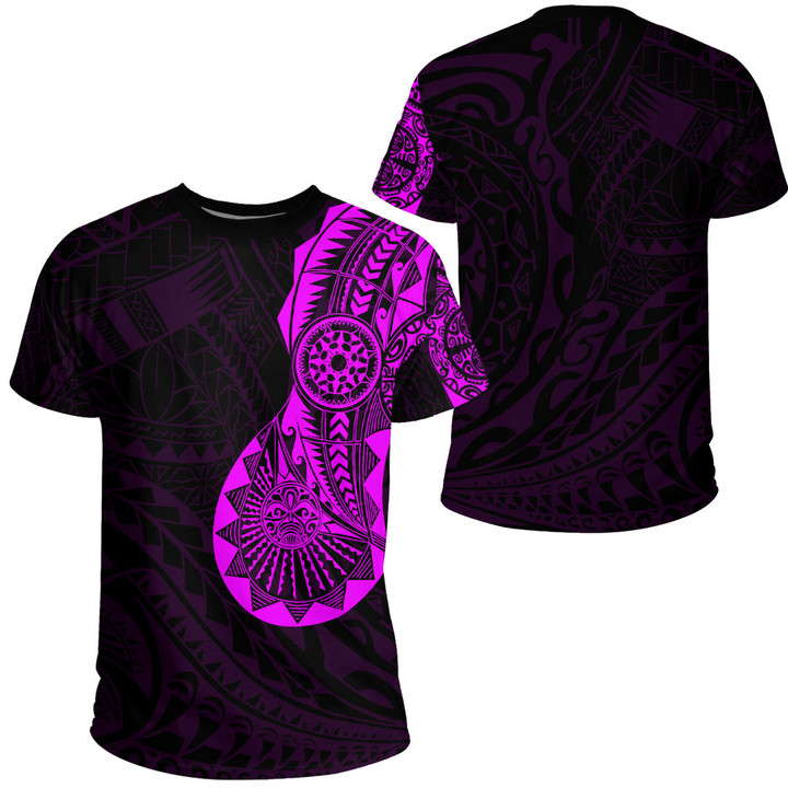 LoveNewZealand Clothing - Polynesian Tattoo Style Tatau - Pink Version T-Shirt A7 | LoveNewZealand