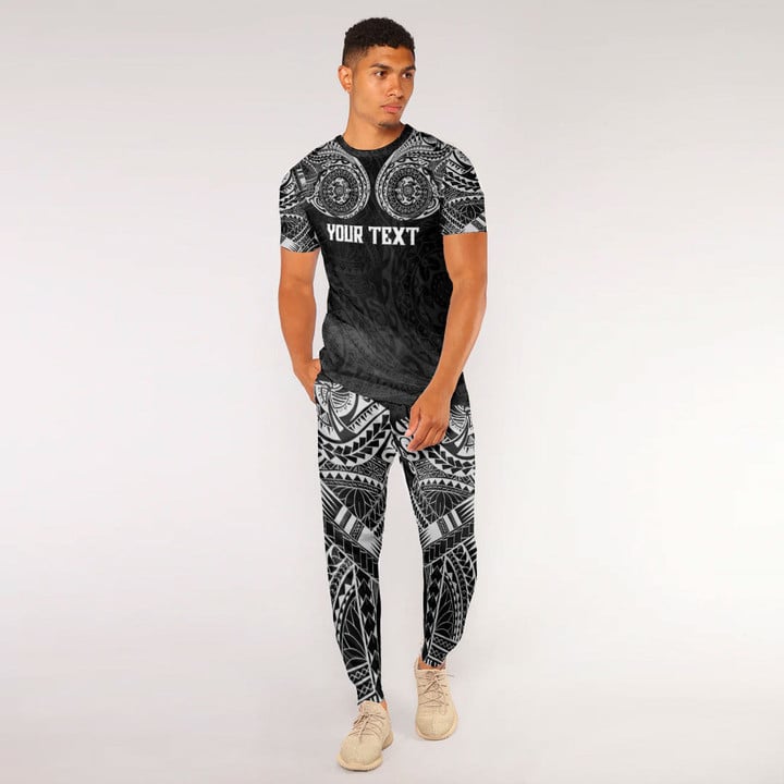 LoveNewZealand Clothing - (Custom) Polynesian Tattoo Style T-Shirt and Jogger Pants A7 | LoveNewZealand