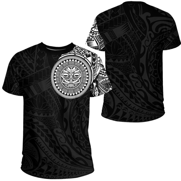 LoveNewZealand Clothing - Polynesian Sun Mask Tattoo Style T-Shirt A7 | LoveNewZealand