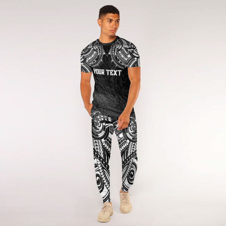 LoveNewZealand Clothing - (Custom) Polynesian Tattoo Style T-Shirt and Jogger Pants A7 | LoveNewZealand