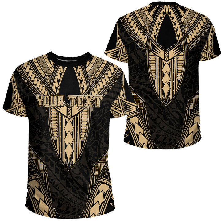 LoveNewZealand Clothing - (Custom) Polynesian Tattoo Style - Gold Version T-Shirt A7 | LoveNewZealand