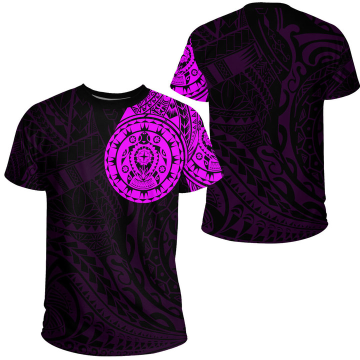 LoveNewZealand Clothing - Polynesian Tattoo Style Turtle - Pink Version T-Shirt A7 | LoveNewZealand