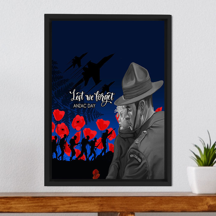 1sttheworld Canvas - New Zealand Remembrance Framed Wrapped Canvas A31