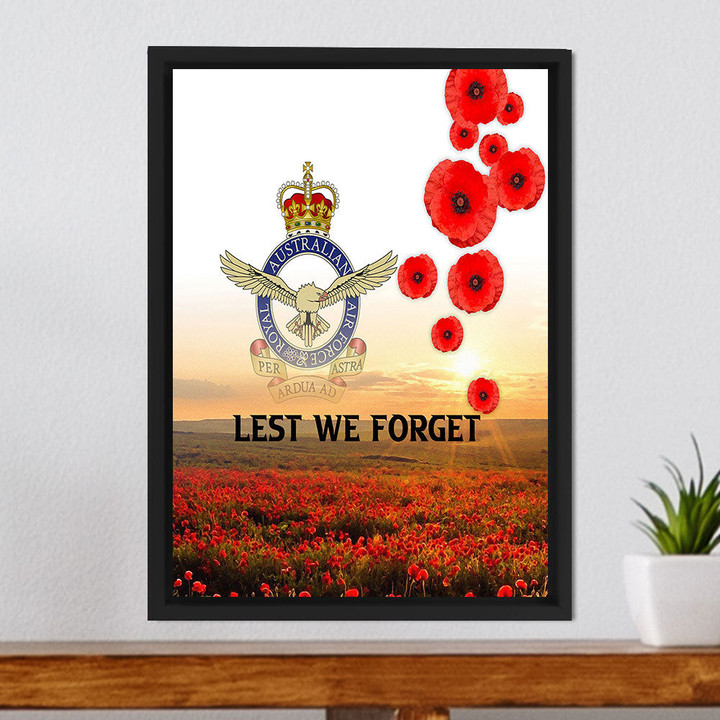 1sttheworld Canvas - Anzac Day Australian Air Force Framed Wrapped Canvas A31